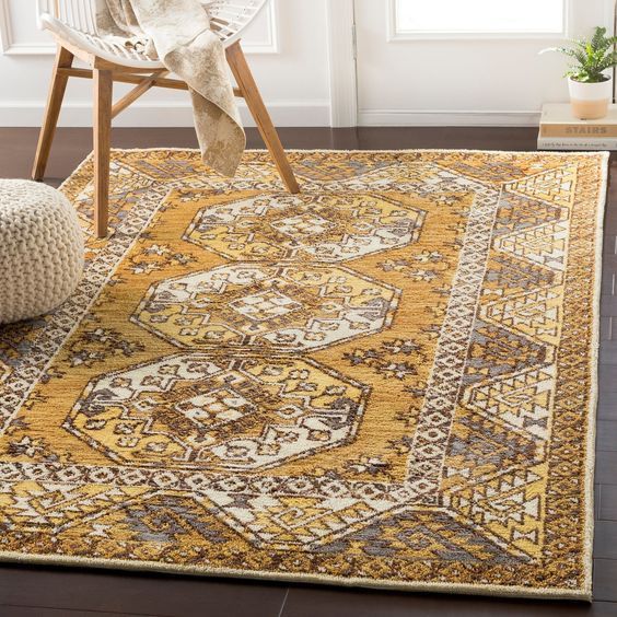 Yellow Vintage CLA1110396R Rug