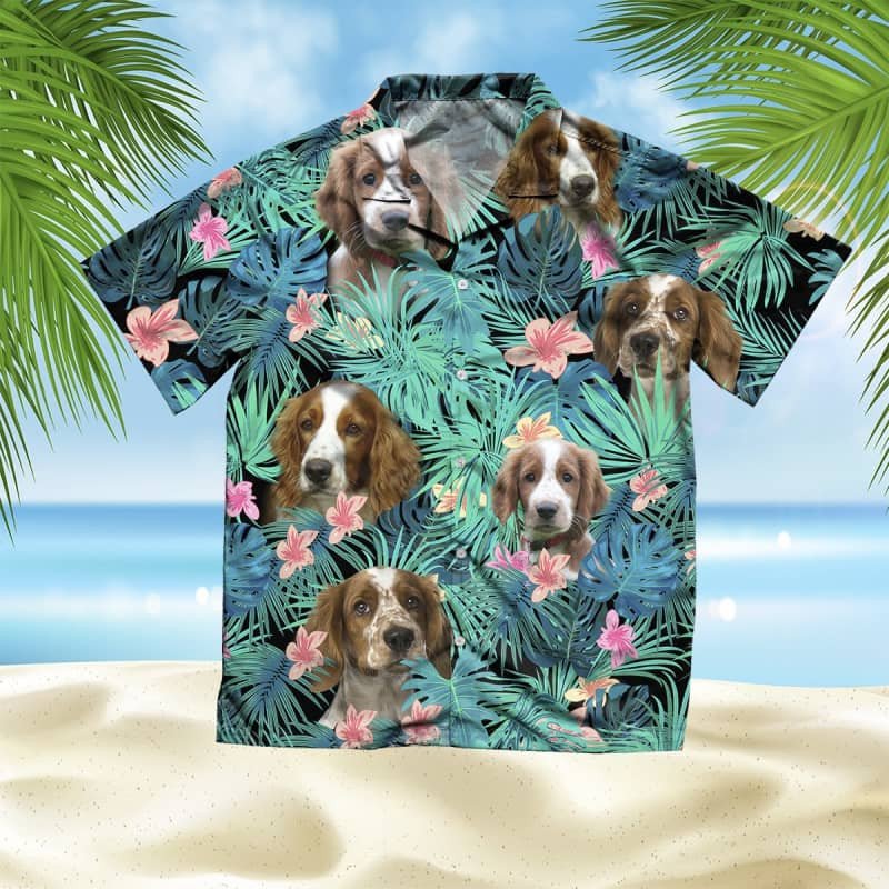 Felacia Welsh Springer Spaniel Summer Leaves Hawaii Shirt Ha47044