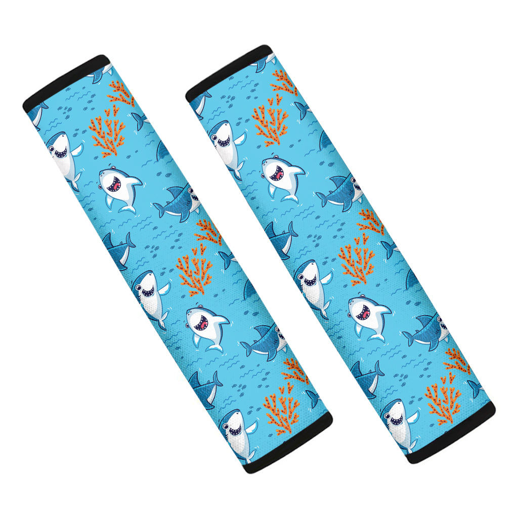 Cute Shark Pattern Print Car Seat Belt Covers