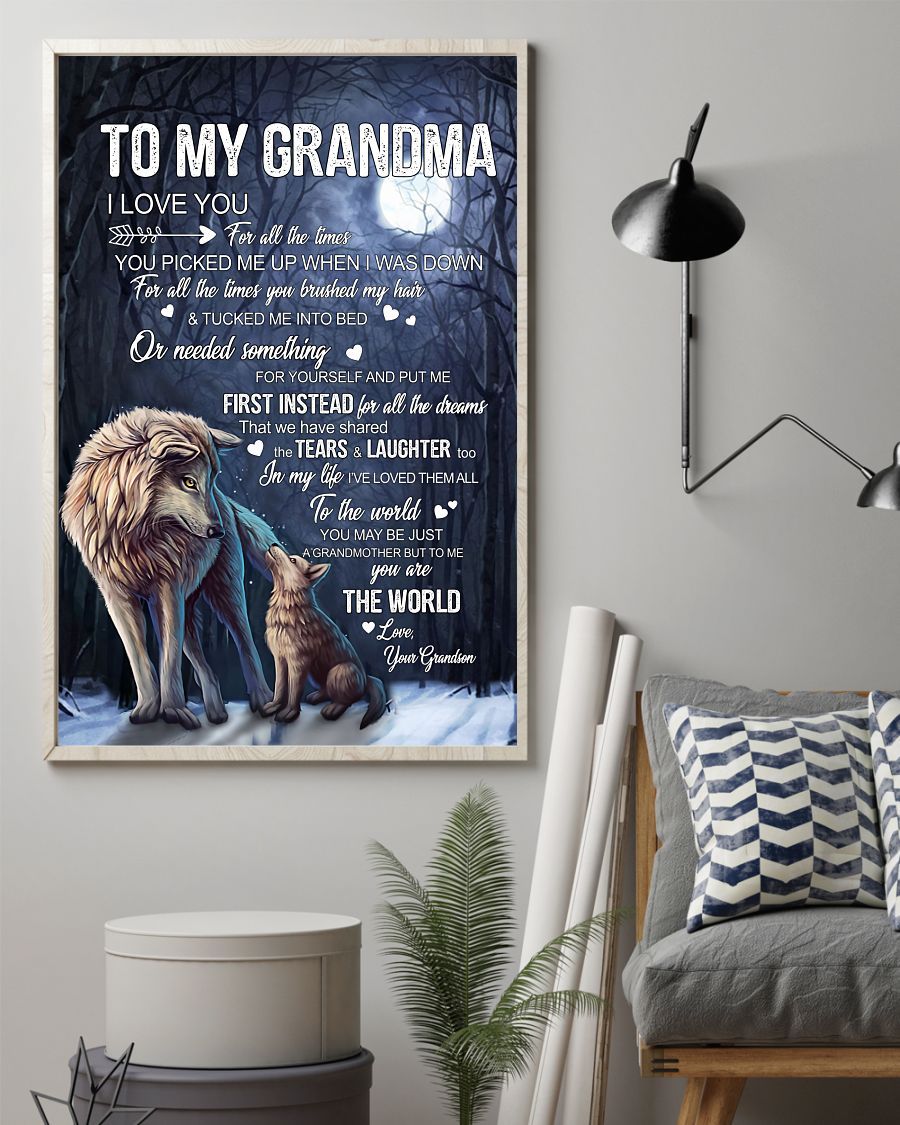 You’re The World Canvas And Poster, Best Mother’s Day Gift Ideas, Mother’s Day Gift From Grandson To Grandma, Warm Home Decor Wall Art Visual Art