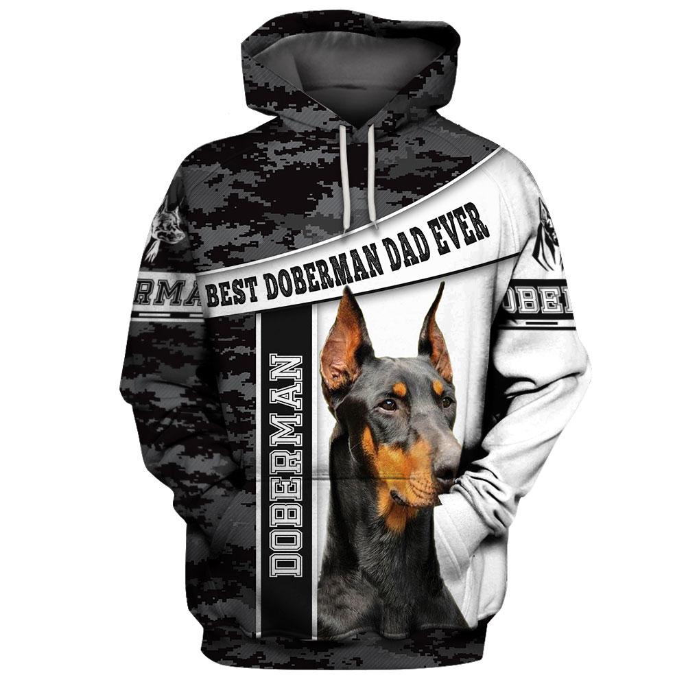 Doberman Best Dad Ever 3D Full Printing