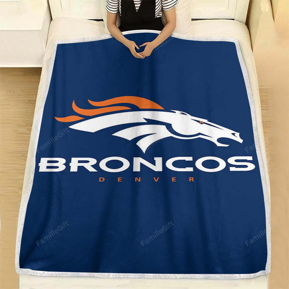 Denver Broncos Fleece Blanket – Football Soft Blanket, Warm Blanket