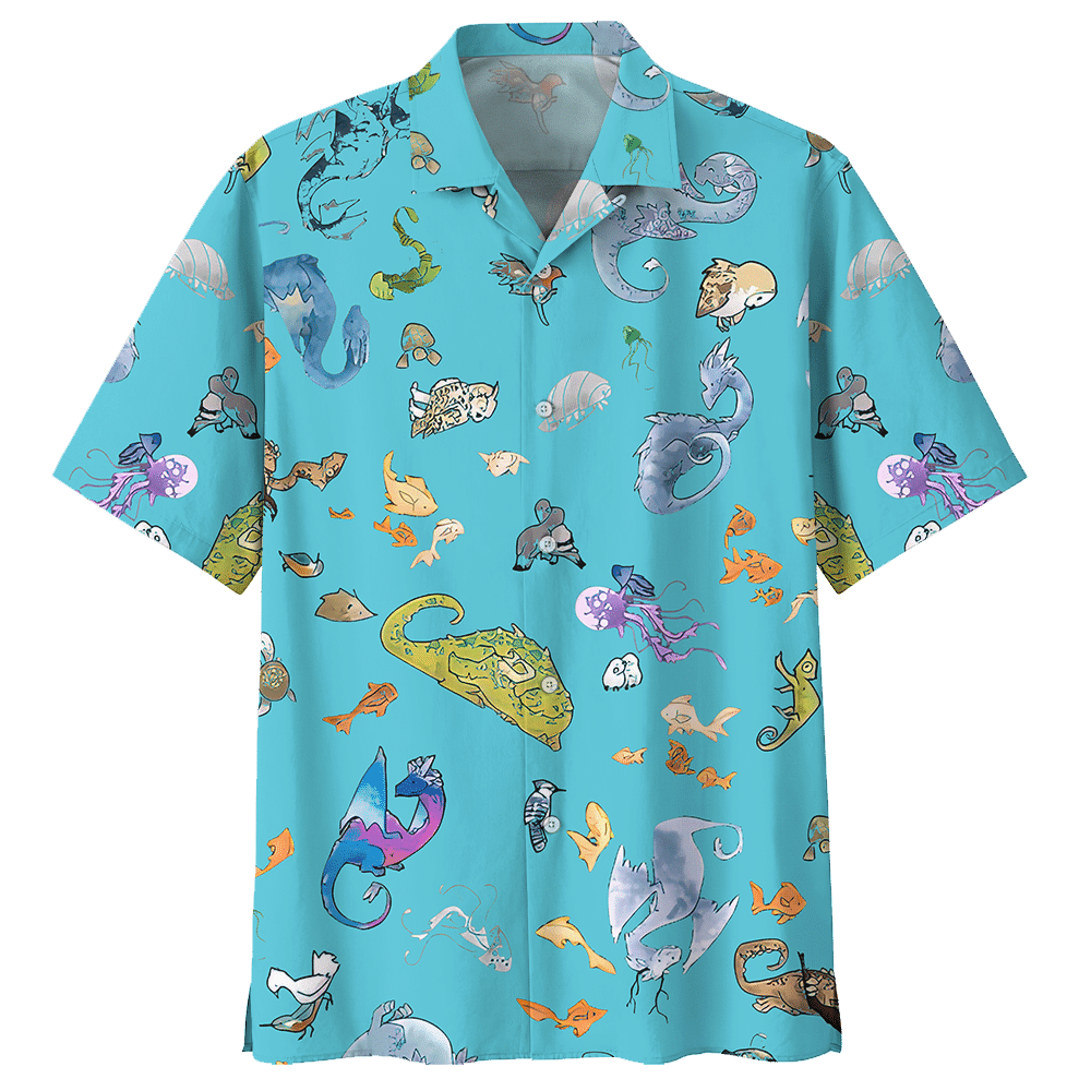 Dragon Blue Unique Design Unisex Hawaii Lover Hawaii Shirt For Men Women Ha16917