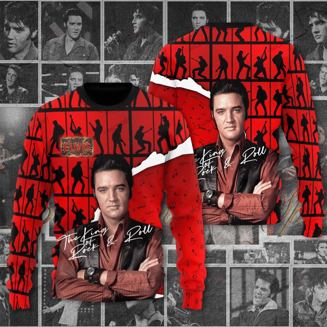 Elvis Presley Crewneck Sweatshirt 3Cs-M8K0