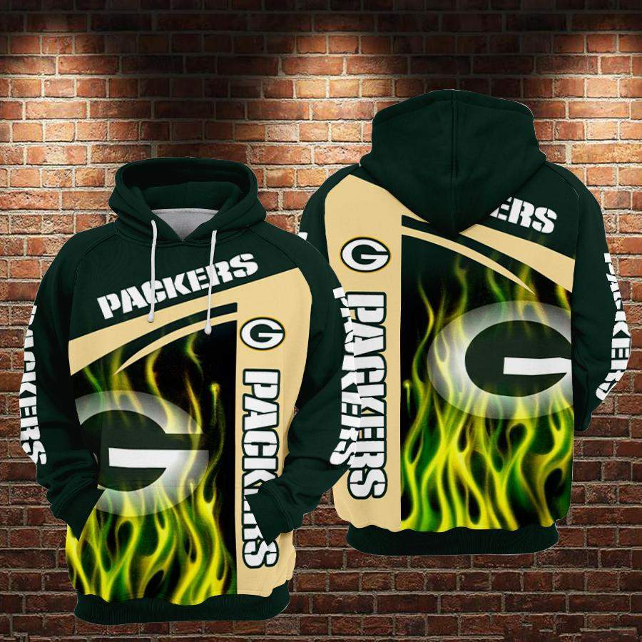 Green Bay Packers Hoodie 3D Style2940 All Over Printed