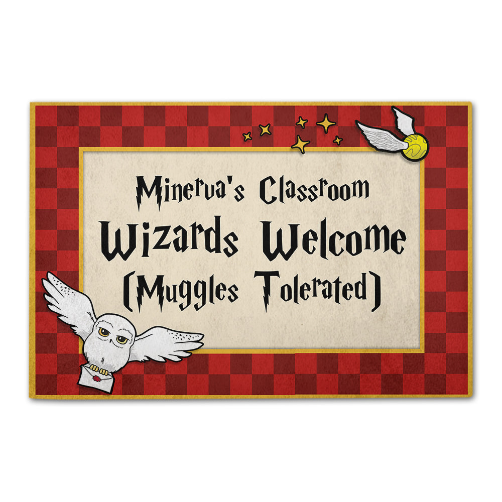 Teacher Wizards – Muggles Personalized Doormat