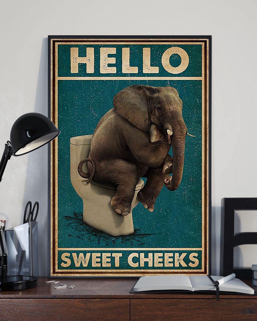 Elephant – Hello Sweet Cheeks Vertical Canvas And Poster | Wall Decor Visual Art