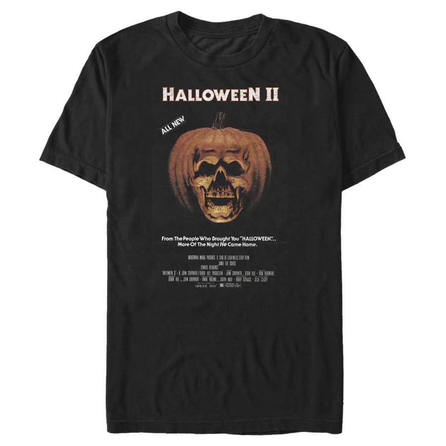 Halloween Men’s II Skeleton Movie Poster  T Shirt