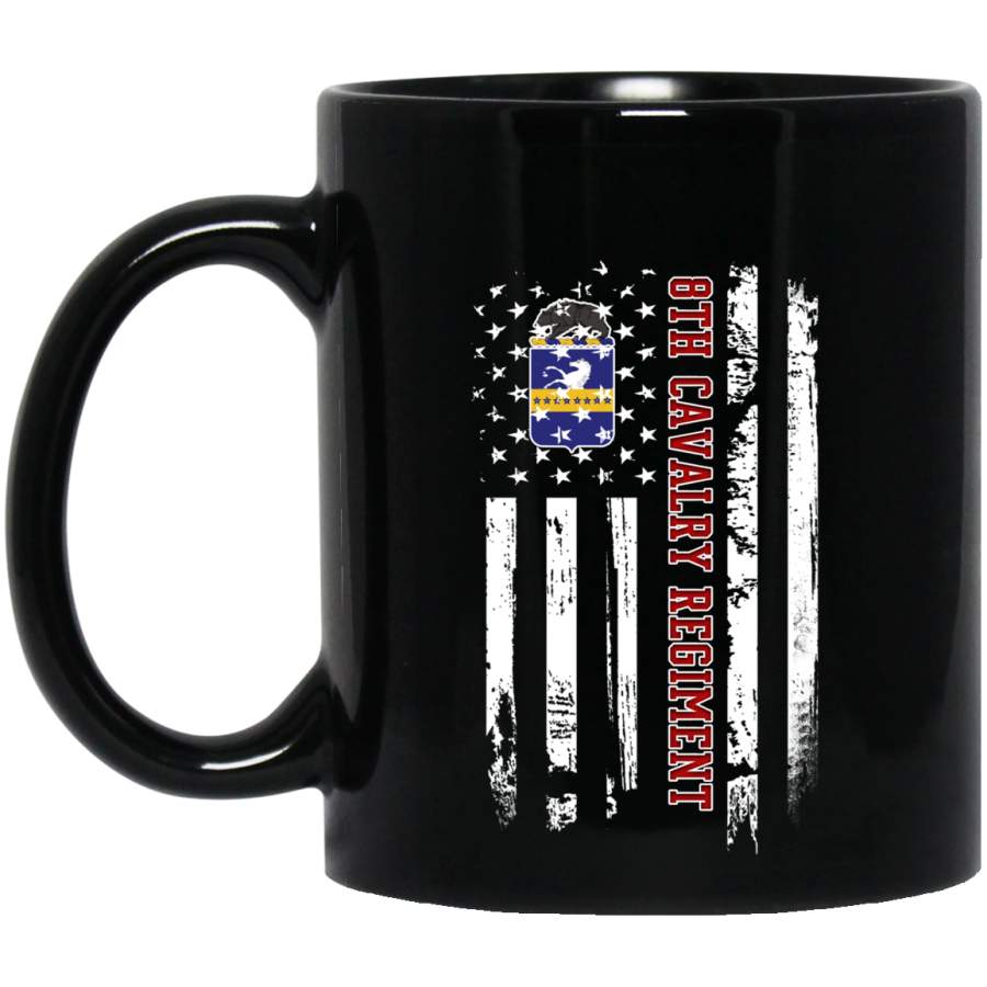 8th Cavalry Regiment Veteran American Flag Tshirt Veterans Day Christmas Gift Mug