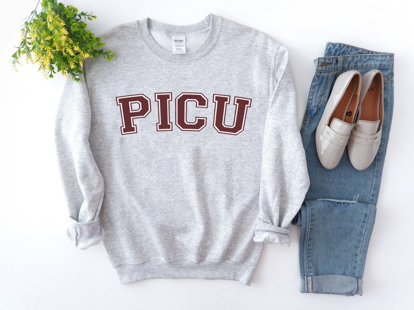 PICU College Letterman University Sweatshirt, Pediatric Icu Nurse Sweater Peds Nurse Gift, Nursing Student Shirt RN Nurses Week Gift