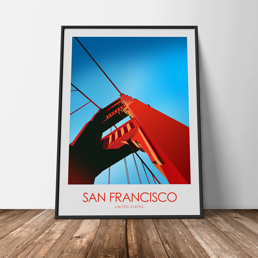 San Francisco Print - California Print - Usa Poster | Travel Poster Travel Print Poster Print Wall Decor Home Decor Wall Hanging Fashion24Hs