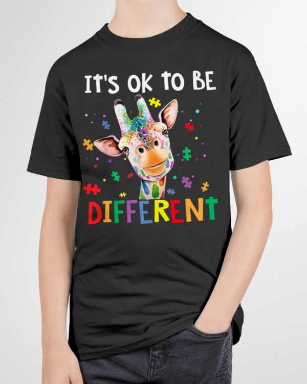 It’S Ok To Be Different T-Shirt Kid For Boy Girl Autism Awareness Shirts Gifts For Son Daughter Ht