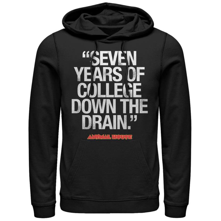 Animal House Men’s Bluto 7 Years of College  Lightweight Hoodie