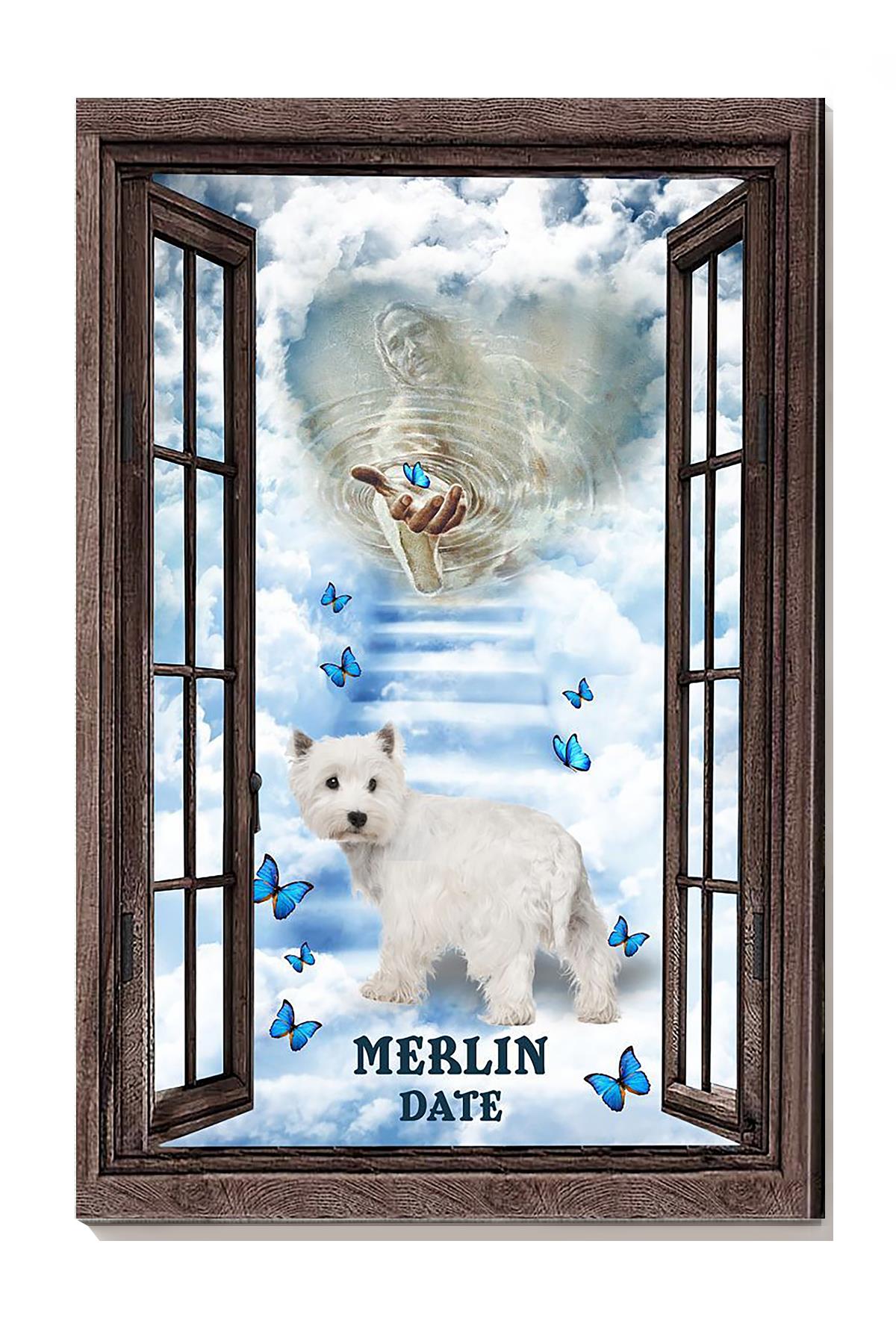 Puppy Nerlin Date God Wall Art For Christian Dog Lover Home Decor Wrapped Canvas