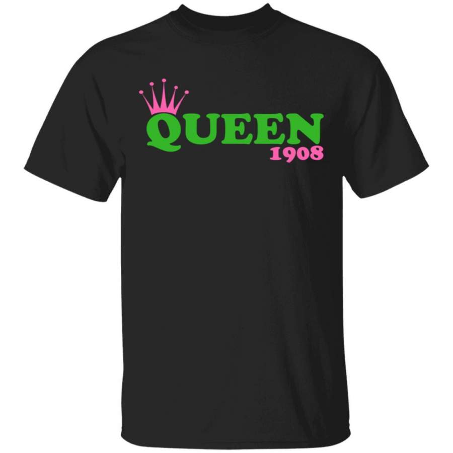 Womens Alpha Kappa Pink Alpha Green Queen 1908 Women’s T-Shirt