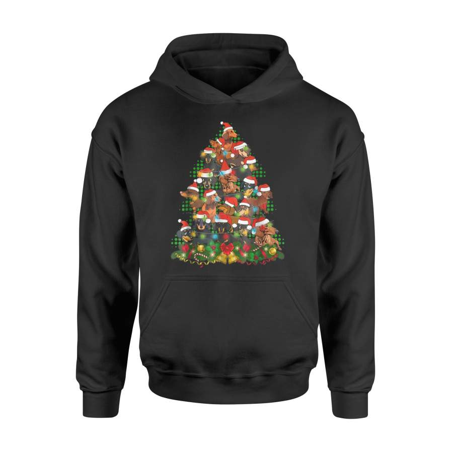 Dachshund Christmas T Shirt Tree – Standard Hoodie