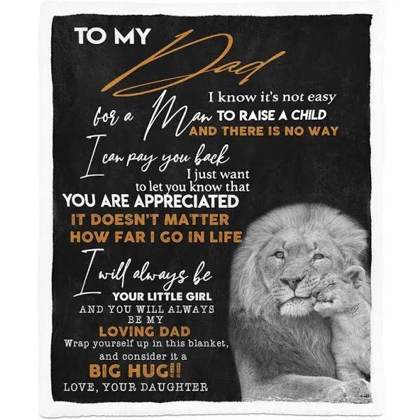 To My Dad There Is No Way I Can Pay You Back Fleece Blanket Gift For Dad Birthday From Daughter To Dad Home Decor Bedding Couch Sofa Soft And Comfy Cozy