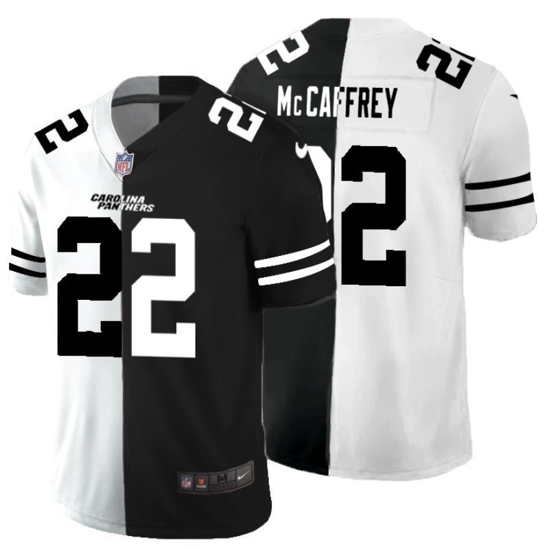 Carolina Panthers Christian Mccaffrey #22 NFL 2020 Black And White Jersey