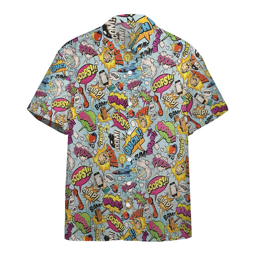 Gearhumans Comic Words Custom Hawaiian Shirt Ha67307