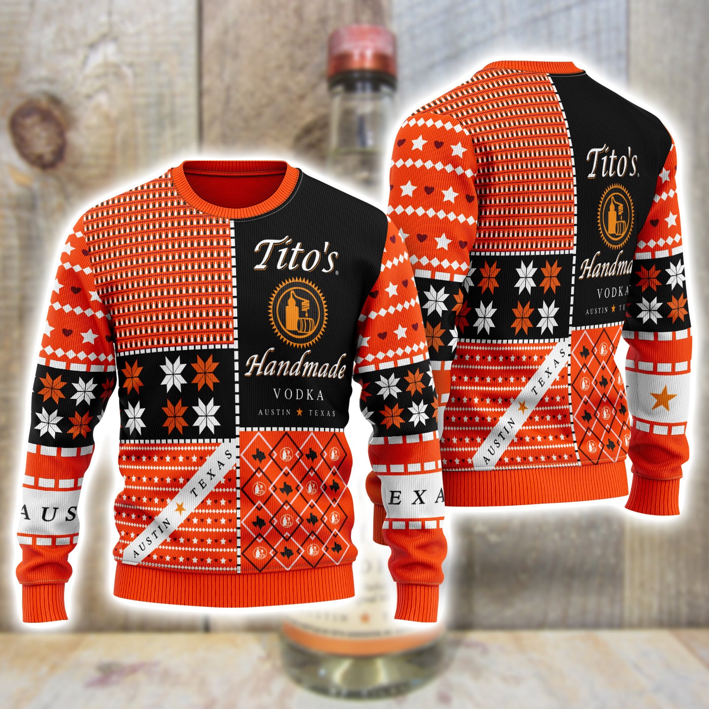 Tito’S Handmade Vodka Ugly Christmas Sweatshirt Hoodie All Over Printed Pf231