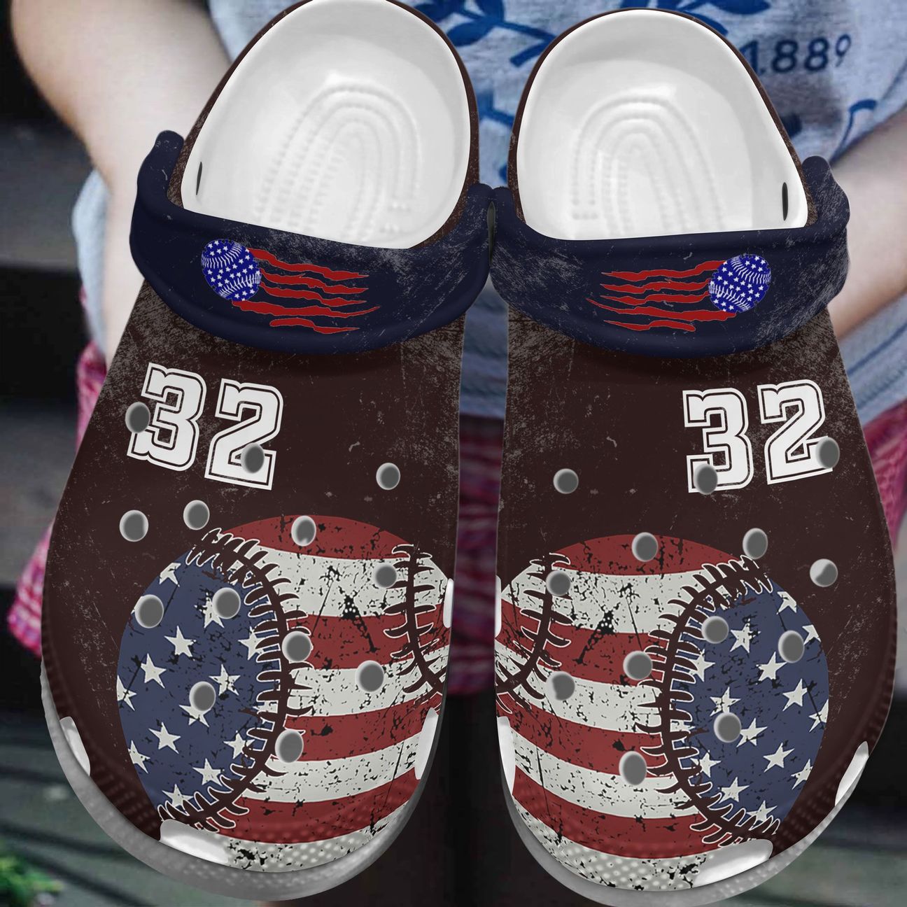 Softball Personalized Clog, Custom Name, Text, Color, Number Fashion Style For Women, Men, Kid, Print 3D Old School America