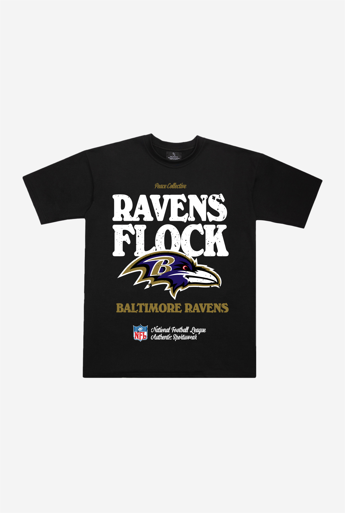 Baltimore Ravens Vintage Ad Heavyweight T-Shirt – Black