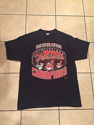 Vintage 1996 Cleveland Indians Graphic Logo 7 Shirt