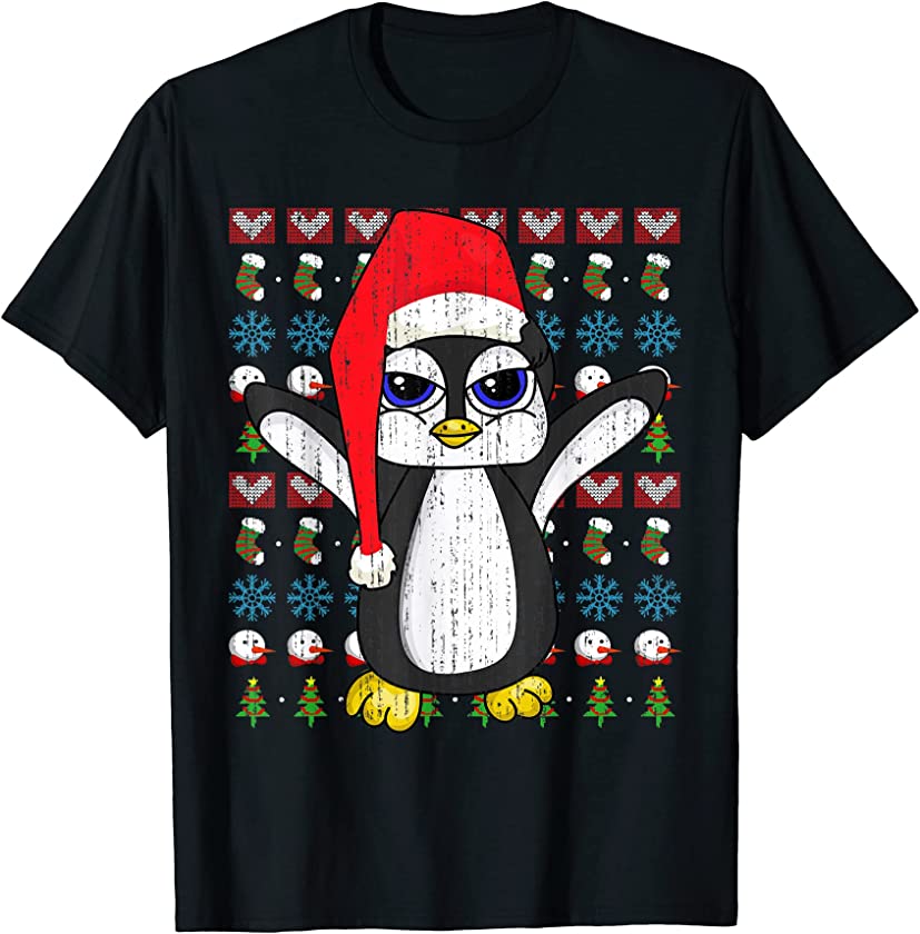 Ugly Christmas Zoo Animal Lover Merry Xmas Cute Penguin T-Shirt