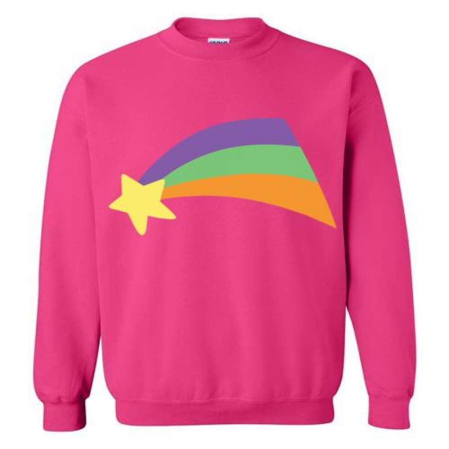 Mabel Pines Shooting Star Rainbow Gravity Falls Cosplay  Gildan Crewneck Sweatshirt T-Shirt