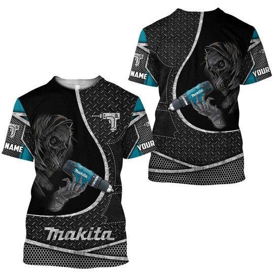 Makita Personalized Name Art Death Heavy Equipment Machine Clothes 3D Printing T-Shirt