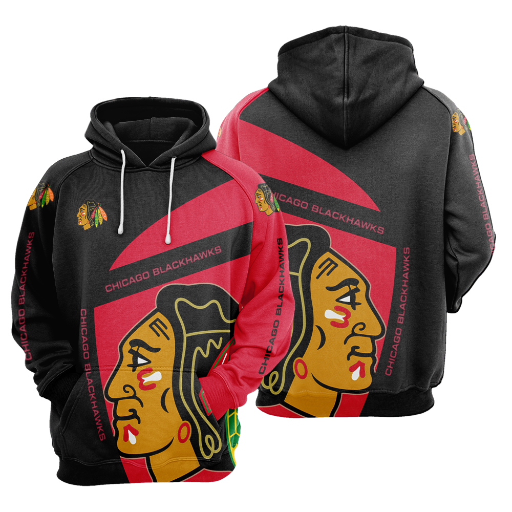 Chicago Blackhawks 3D Hoodie Sweatshirt