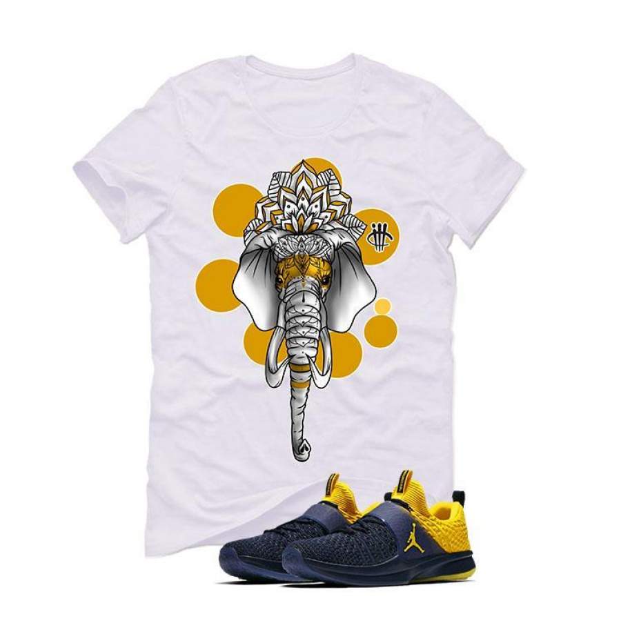 Jordan Trainer 2 Flyknit Michigan White T (ELEPHANT) T-shirt