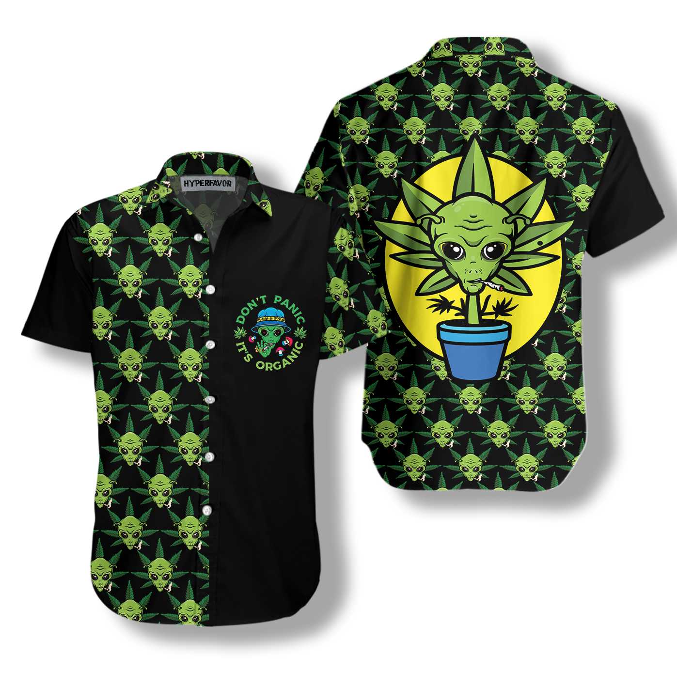 Alien Organic Marijuana Shirt For Men Hawaii Ha43364