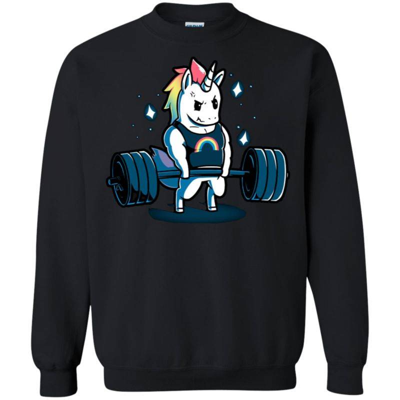 Weight Lifting Gym Unicorn Shirt2 G180 Gildan Crewneck Pullover Sweatshirt  8 Oz.