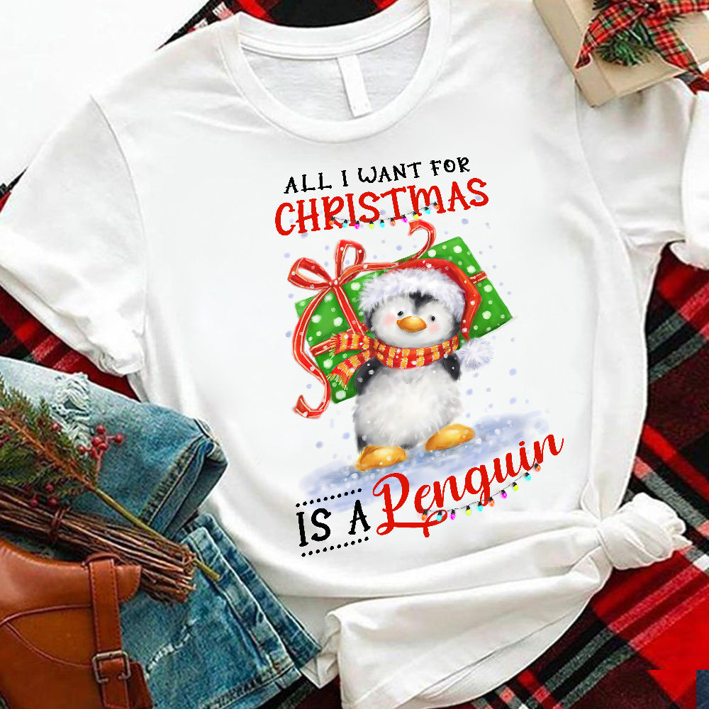 Penguin All I Want For Christmas Ttaz2610013Z Light Classic T Shirt