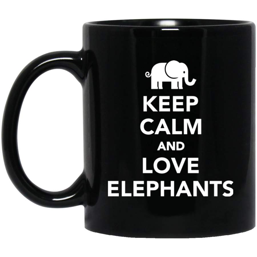 Keep Calm and Love Elephants MUGS