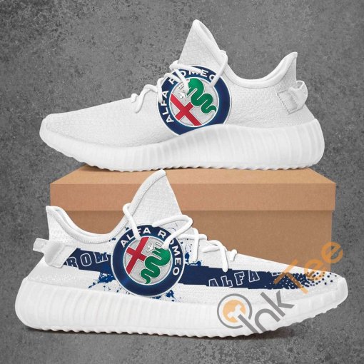 Alfa Romeo Custom Shoes Personalized Name Yeezy Sneakers