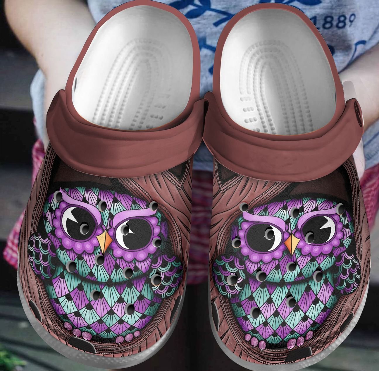 Owl Personalize Clog, Custom Name, Text, Fashion Style For Women, Men, Kid, Print 3D Pretty Owl