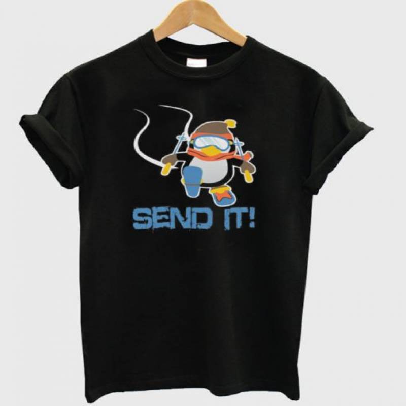 Send It Penguin Skiing T-Shirt