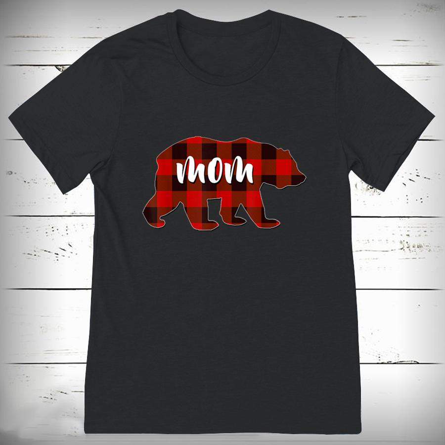 Red Plaid Mom Buffalo Matching Family Mama Pajama Christmas Shirt