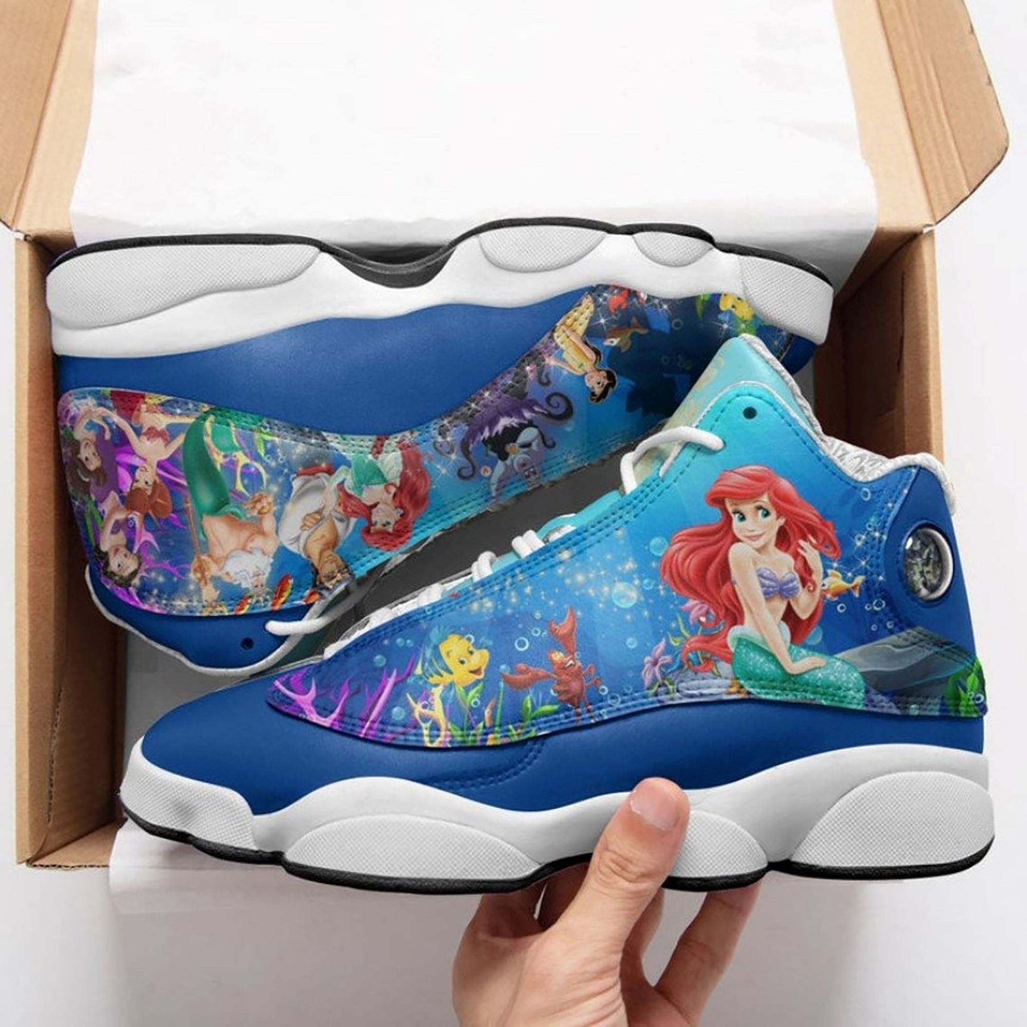 Ariel Character The Little Mermaid Movie Design For Lovers Gift For Fans Jd13 Sneaker