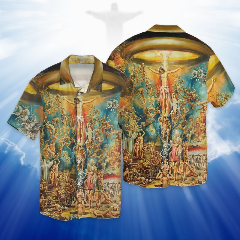 God Jesus For Men And Women Graphic Print Short Sleeve Hawaii Casual Shirt Ha44754