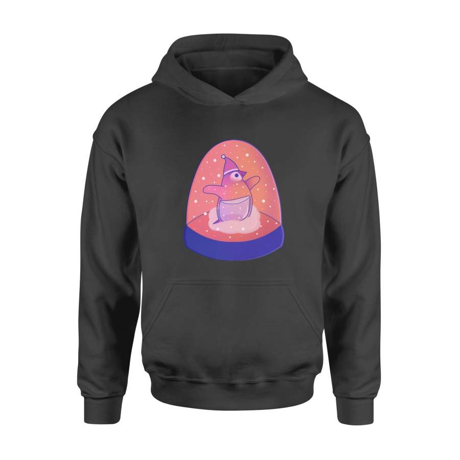 Christmas Gift Christmas Penguin Elf Pink Penguin Under The Snow Falling Down – Standard Hoodie