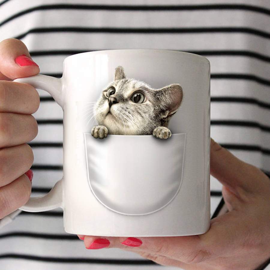 Cat 3d mug