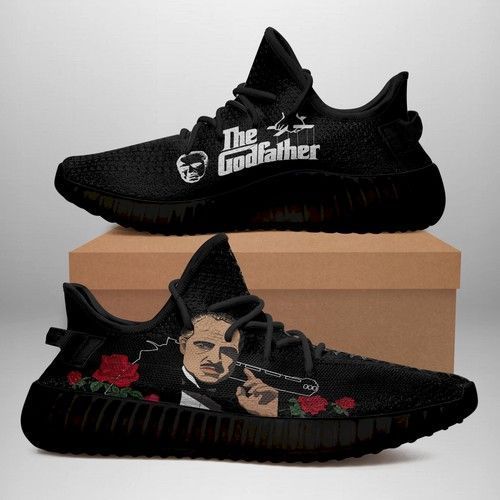 The Godfather  Black Yeezy Sneakers Pt034B