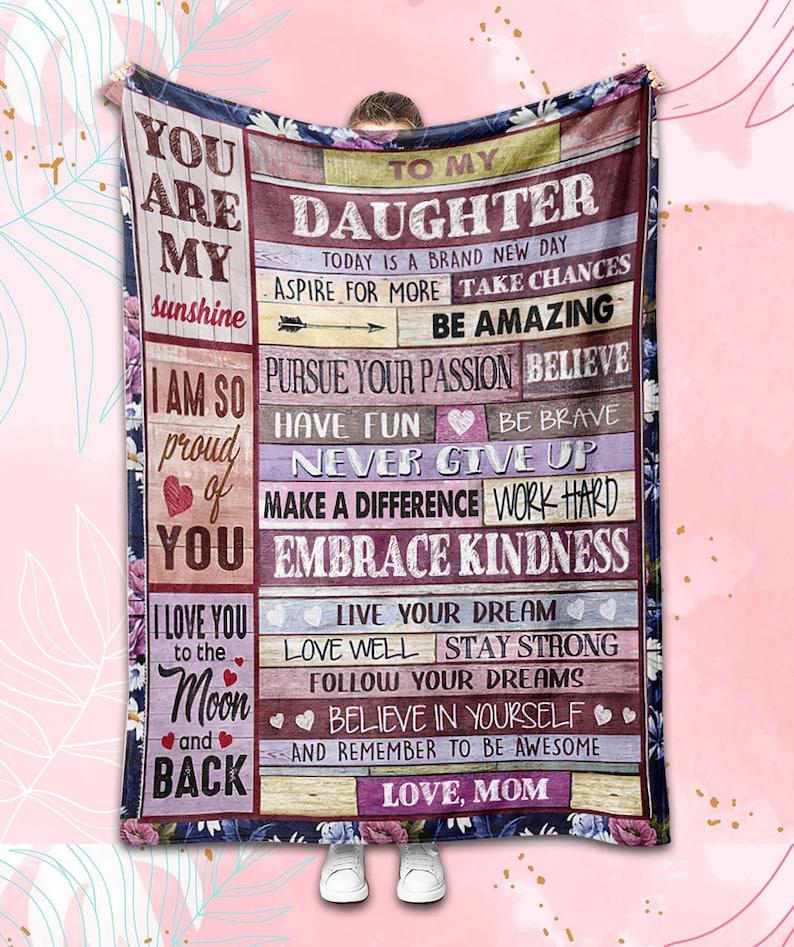 To My Daughter,You Are My Sunshine Blanket,Birthday,Gift For Daughter Family Home Decor Bedding Couch Sofa Soft And Comfy Cozy