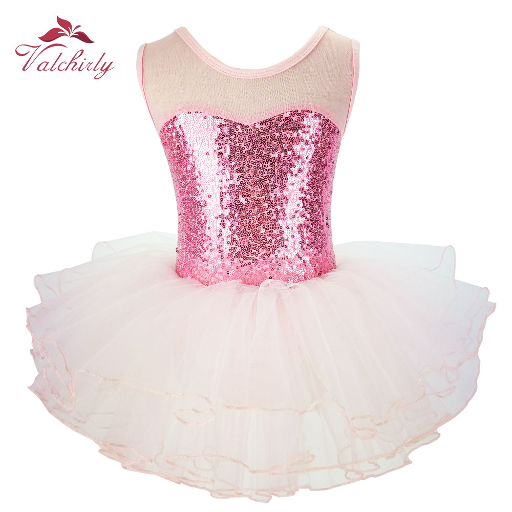 Black Sequins Kids Party Fancy Costume Girls Ballet Tutu Leotard Dress for Performance alx