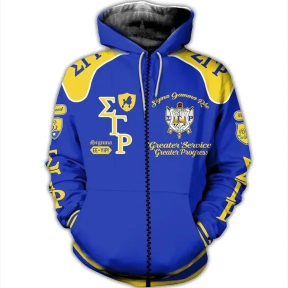 Sorority Hoodie – Indianapolis Sigma Gamma Rho Zip Hoodie