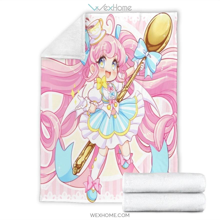 Anime Pink Girl Premium Blanket