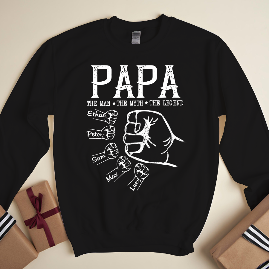 Grandpa The Man The Myth The Legend Hands Sweatshirt